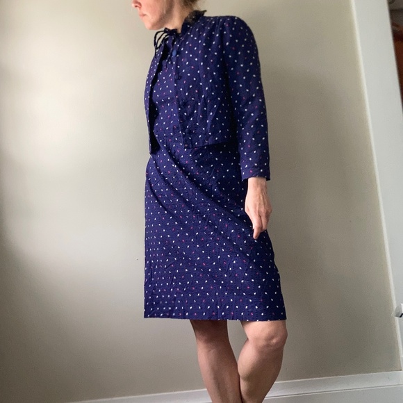 Raymond’s of Salt Lake City Dresses & Skirts - 100% cotton vintage seersucker 1970s polka dot dress suit with dress and jacket